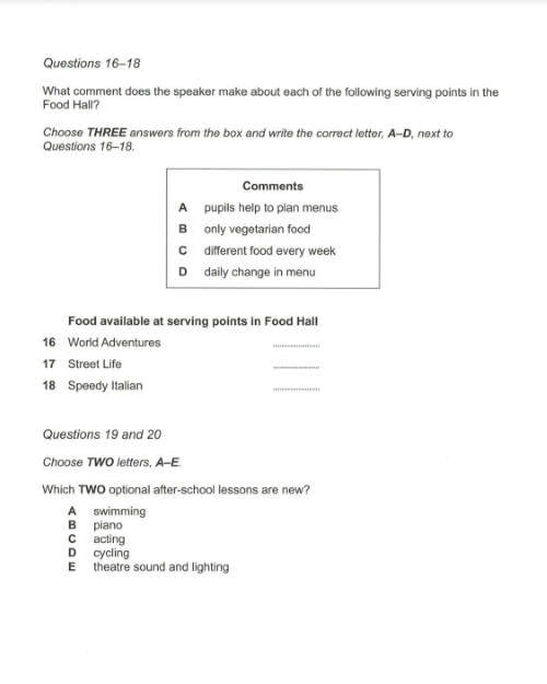 Example test paper