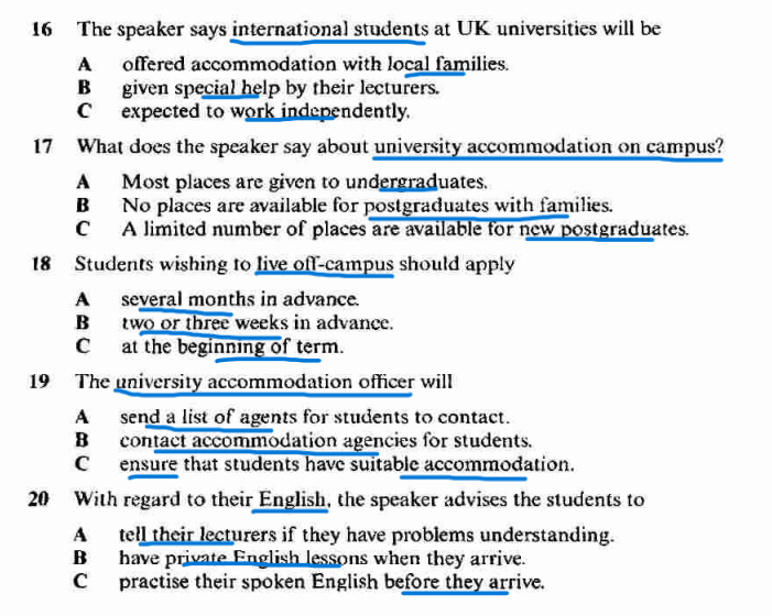 IELTS Listening - Multiple choice