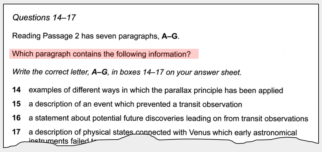 IELTS Reading - Matching information