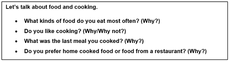 ielts Part 1 Speaking Test Qs