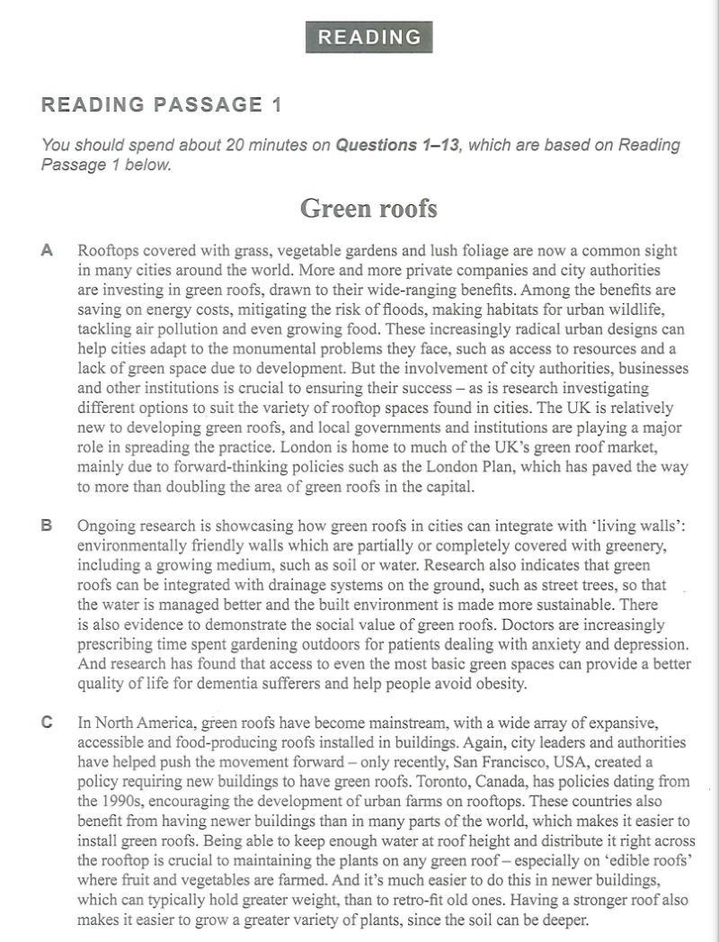 Reading Test Q