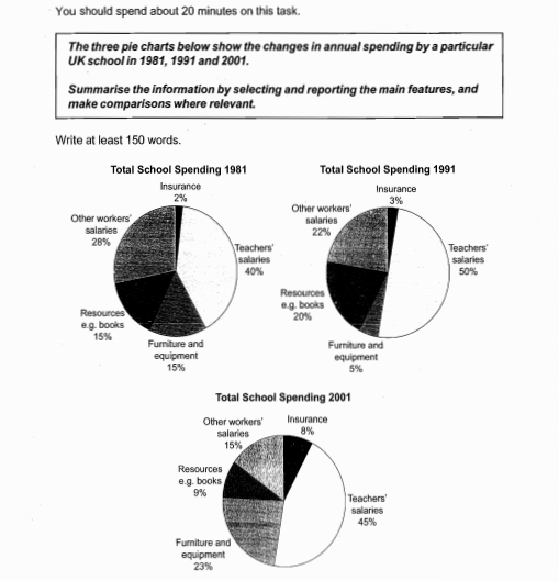 ielts writing test-1 pie chart